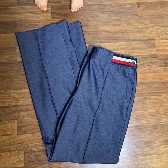 Tommy Hilfiger Dark Indigo Wide-Leg Pants - Size 8 - Picture 3 of 11